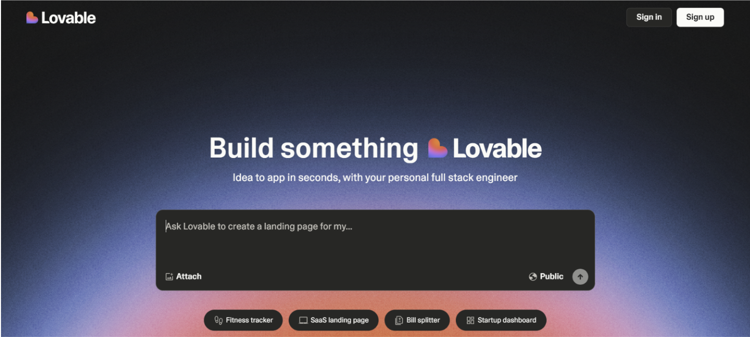10. Lovable.dev: Text to Website Instantly image