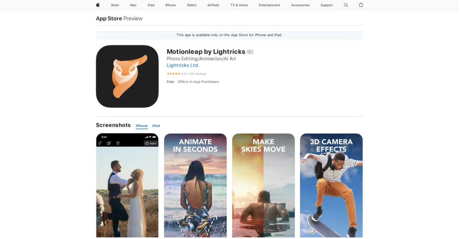 20. Motionleap: Bring Your Pictures to Life image
