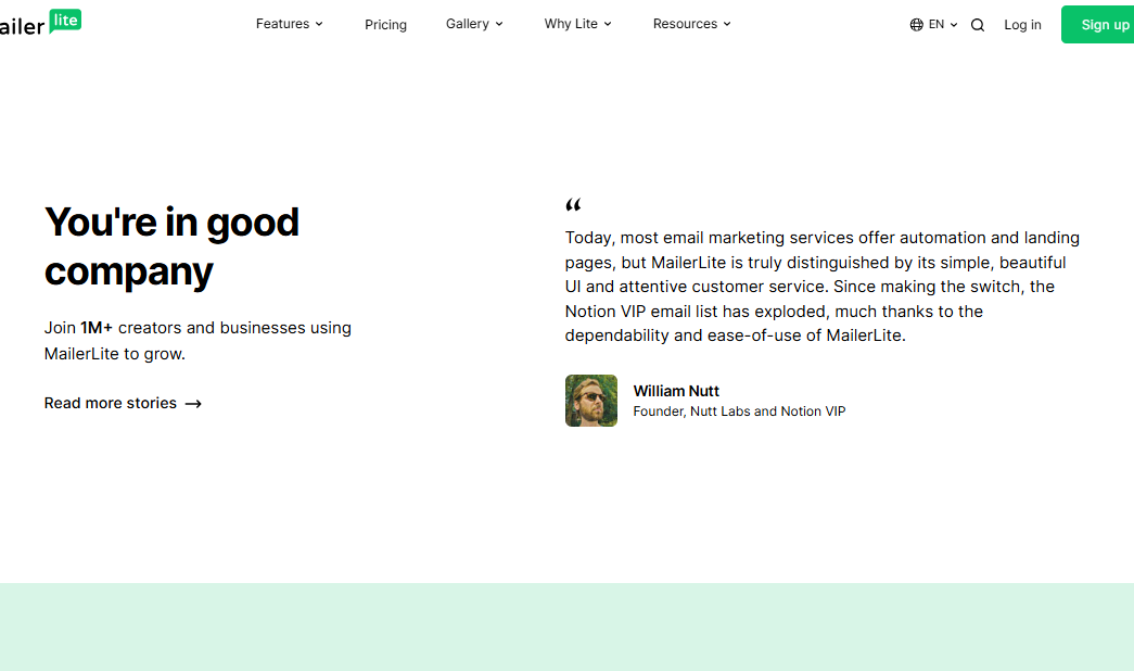 MailerLite Feature
